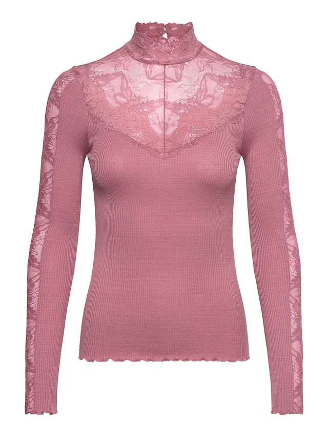 rosemunde Langarmshirt »Beatha silk shirt mit Seide« mit Spitze, langen Ärmeln, weicher Seidenmix