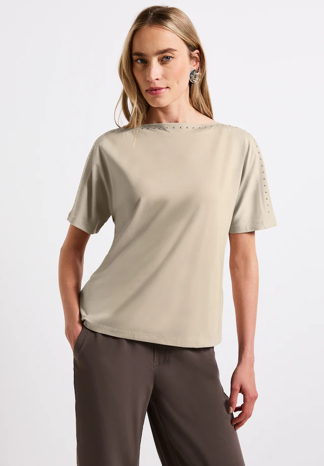 STREET ONE T-Shirt mit U-Boot-Ausschnitt