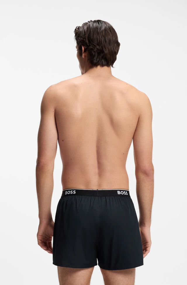 BOSS Pyjamashorts aus Baumwolle, elastischer Bund