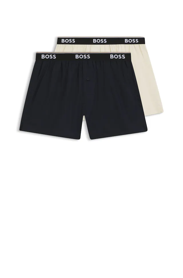 BOSS Pyjamashorts aus Baumwolle, elastischer Bund