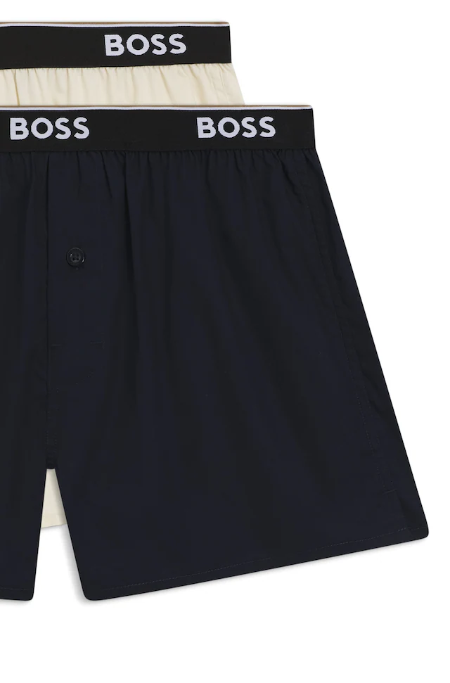BOSS Pyjamashorts aus Baumwolle, elastischer Bund