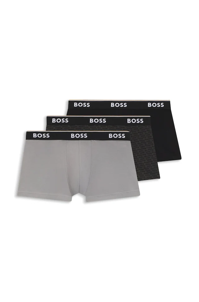 BOSS Trunk Packung, 3 Stk. aus Stretch-Baumwolle, elastischer Bund, mittlere Bundhöhe