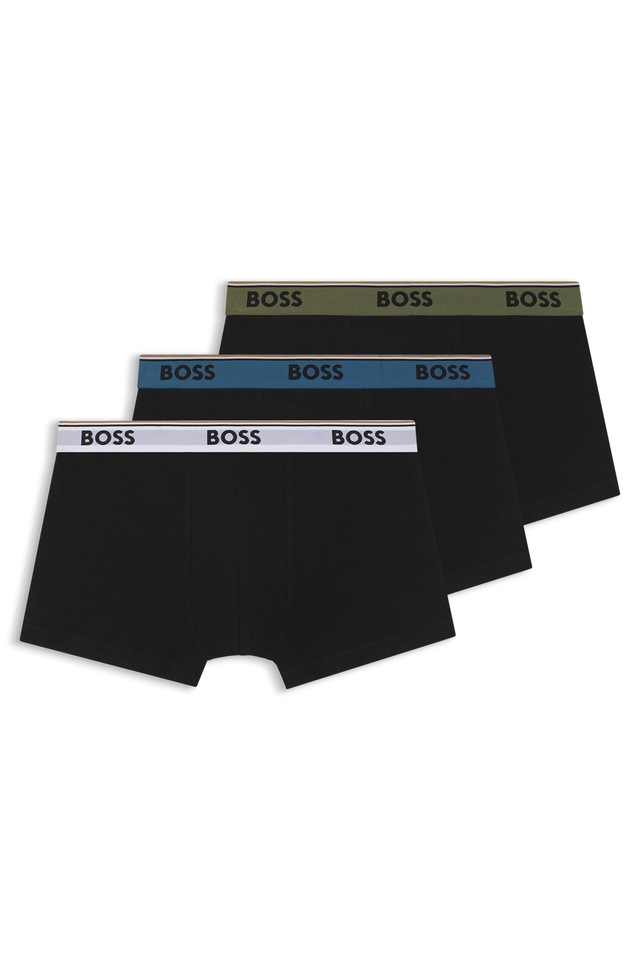 BOSS Packung, 3 Stk. aus Stretch-Baumwolle mit Logo-Bund, mittlere Bundhöhe