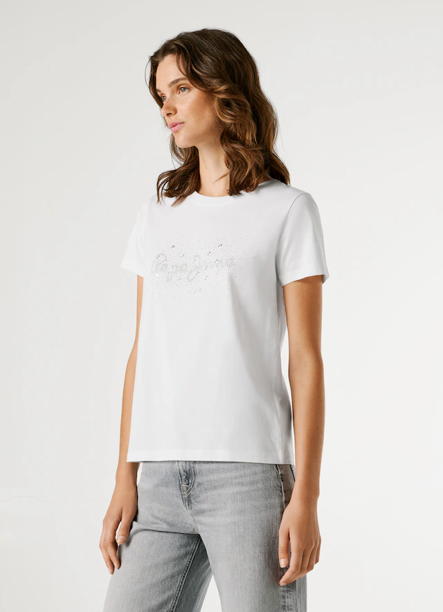Pepe Jeans T-Shirt »BRADY« mit Rundhals, Nietenapplikation