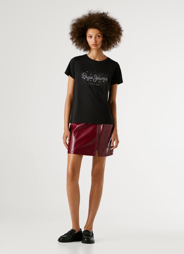 Pepe Jeans T-Shirt »BRADY« mit Rundhals, Nietenapplikation