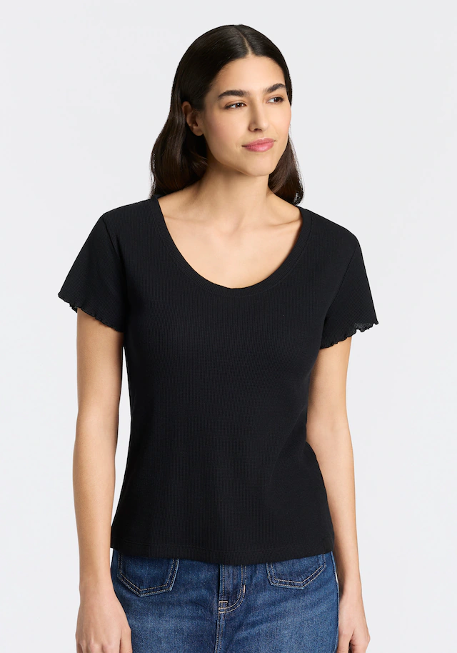 BOSS Pyjamaoberteil »Cosy Waffle_T-Shirt« aus Baumwoll-Mix mit Waffelstruktur