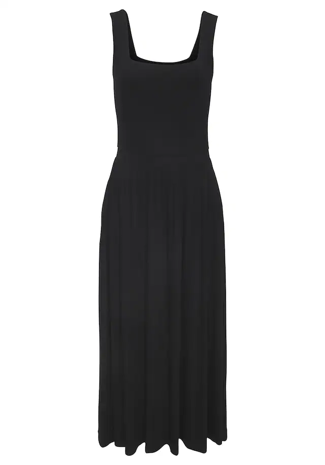 Vivance Midikleid »mit Taschen aus weicher Viskose-Stretch-Qualität« Seitennahttaschen luftiges Jerseykleid, Basickleid, elegantes Sommerkleid, Trägerkleid