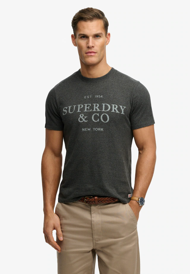 Superdry Rundhalsshirt »1954 Company Relaxed Tee« Baumwolle, relaxed fit