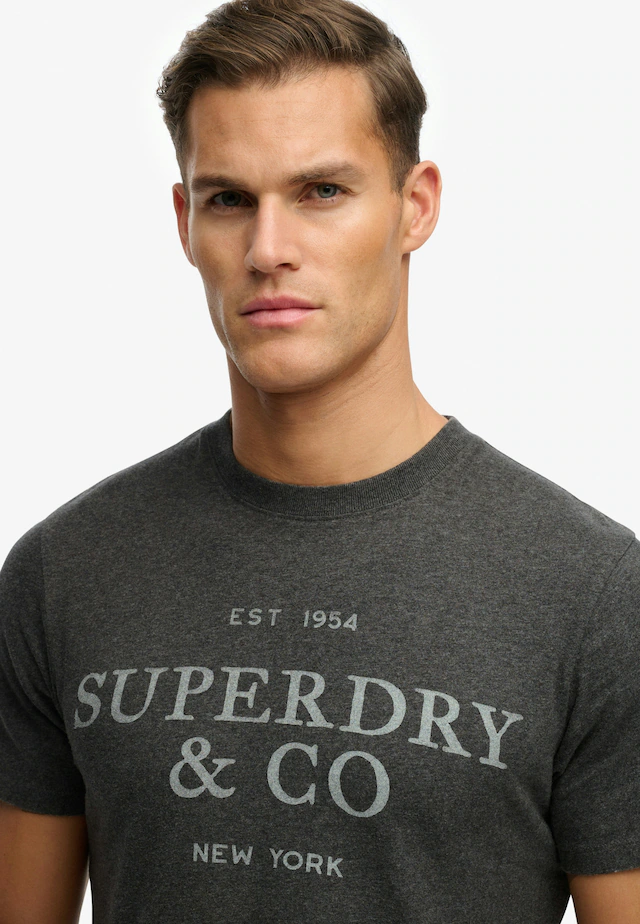 Superdry Rundhalsshirt »1954 Company Relaxed Tee« Baumwolle, relaxed fit