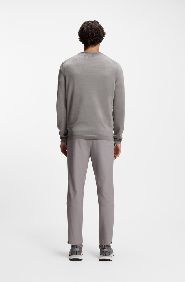 BOSS GREEN Strickpullover Rundhalsausschnitt, Regular Fit, Logo-Print