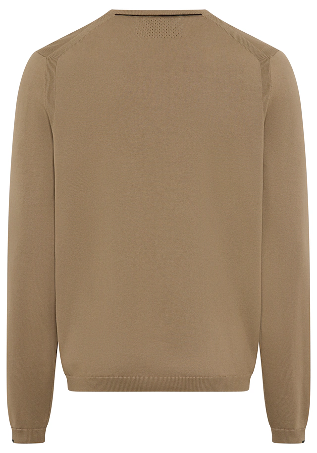 BOSS GREEN Strickpullover Rundhalsausschnitt, Regular Fit, Logo-Print