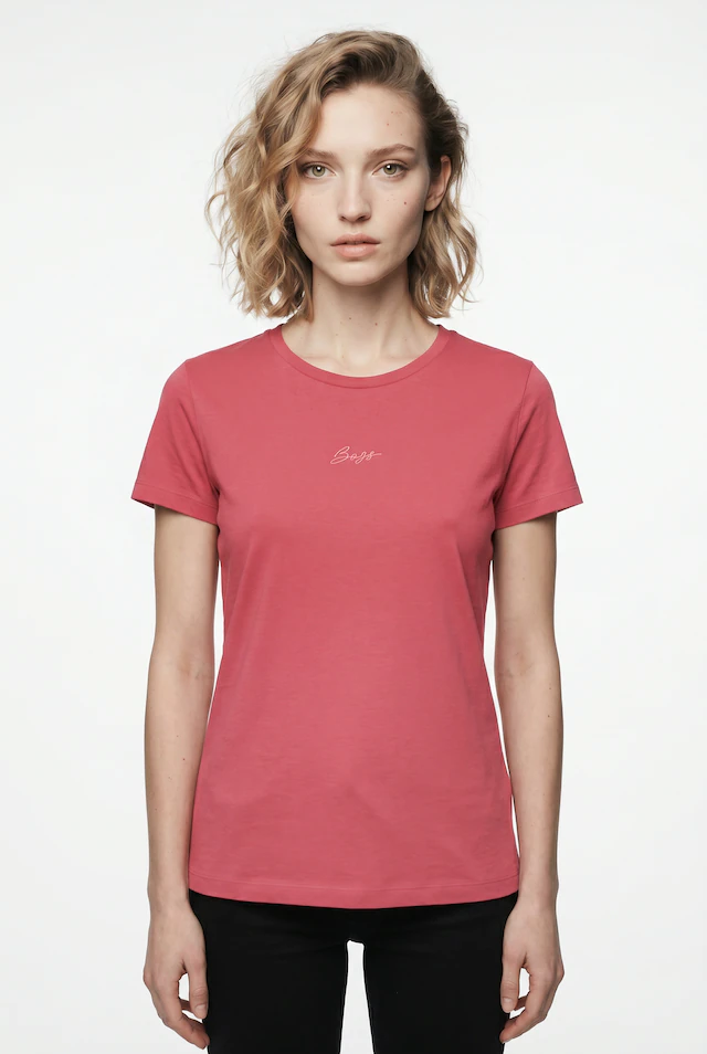 BOSS ORANGE T-Shirt »Elove Embro Premium Damenmode« mit Rundhals, Slim Fit