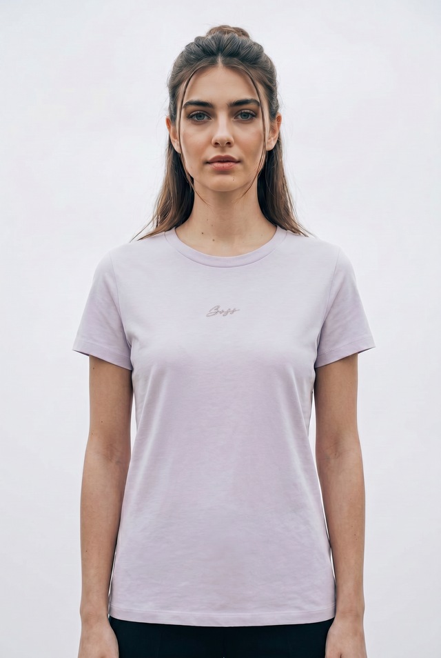 BOSS ORANGE T-Shirt »Elove Embro Premium Damenmode« mit Rundhals, Slim Fit