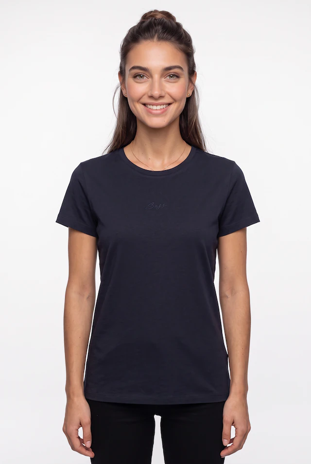 BOSS ORANGE T-Shirt »Elove Embro Premium Damenmode« mit Rundhals, Slim Fit
