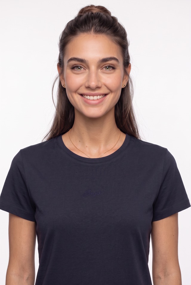 BOSS ORANGE T-Shirt »Elove Embro Premium Damenmode« mit Rundhals, Slim Fit