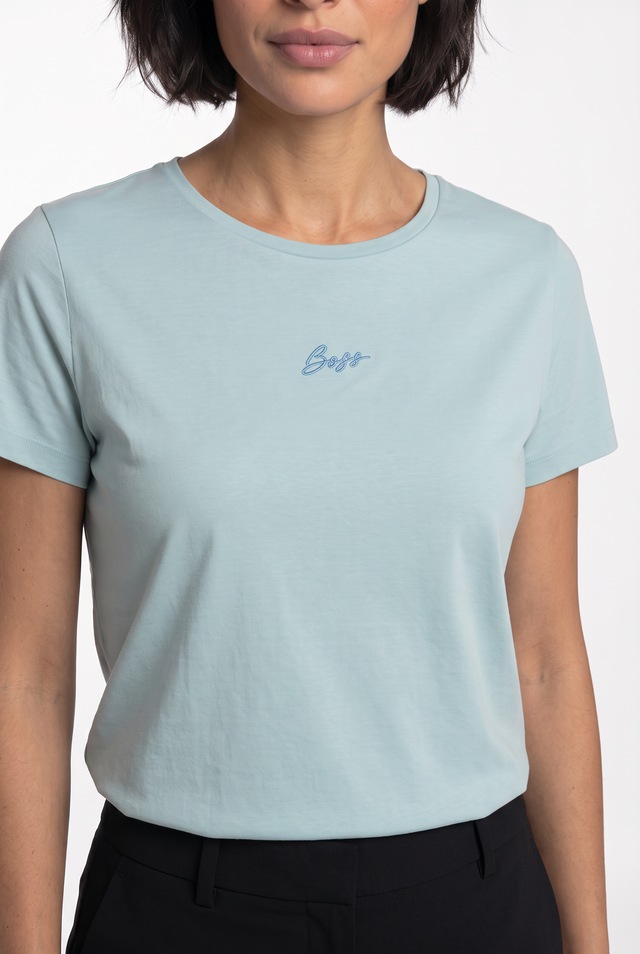 BOSS ORANGE T-Shirt »Elove Embro Premium Damenmode« mit Rundhals, Slim Fit
