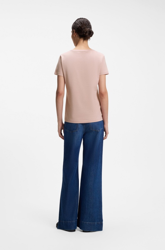 BOSS ORANGE T-Shirt »Elove Embro Premium Damenmode« mit Rundhals, Slim Fit