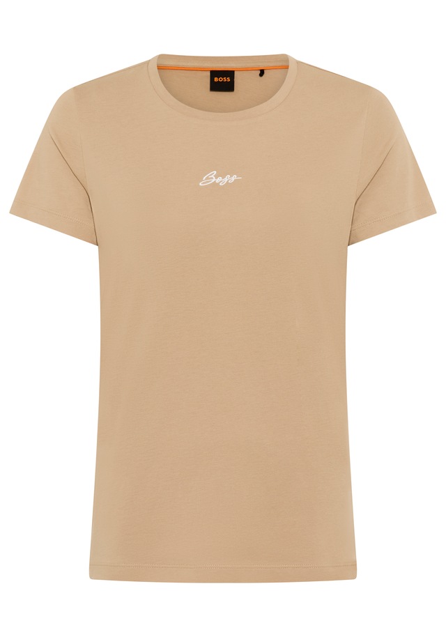BOSS ORANGE T-Shirt »Elove Embro Premium Damenmode« mit Rundhals, Slim Fit