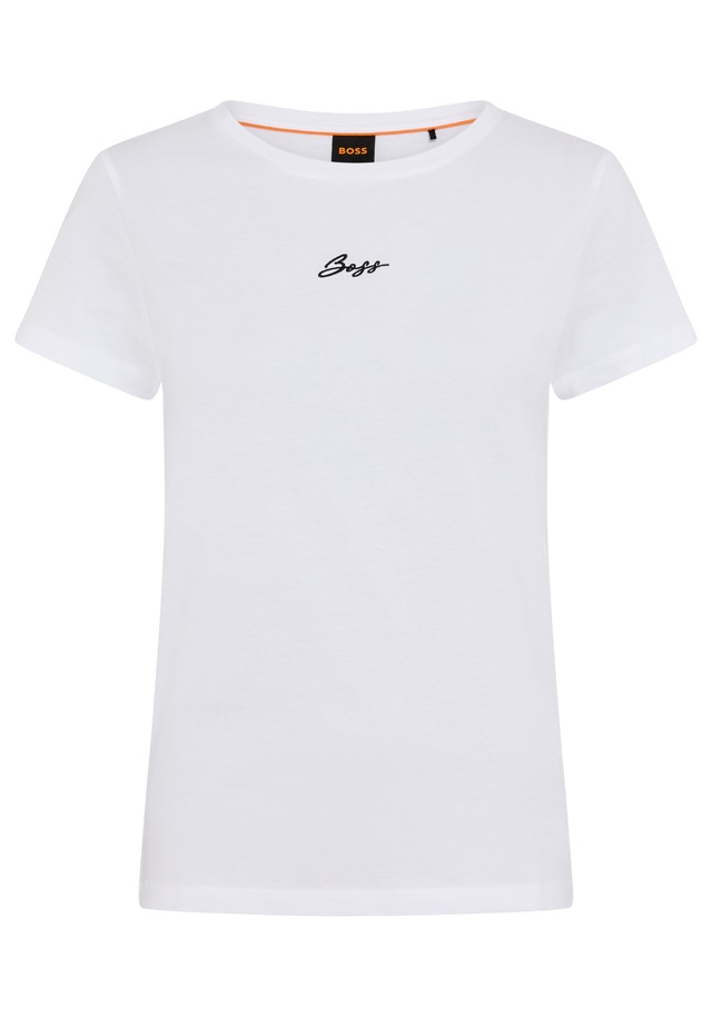 BOSS ORANGE T-Shirt »Elove Embro Premium Damenmode« mit Rundhals, Slim Fit