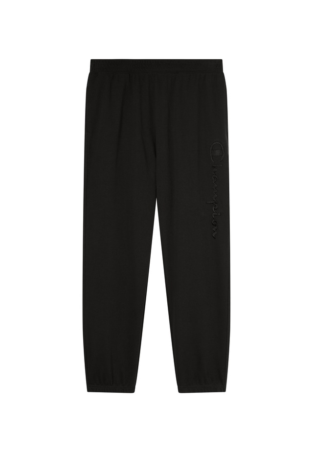 Champion Jogginghose »ICONS Terry Elastic Cuff Pants Large Logo« sportliche Jogginghose, aus Baumwolle und Polyester