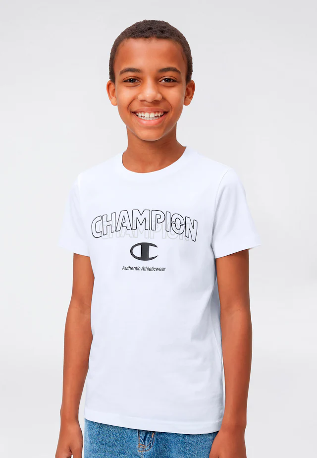 Champion T-Shirt »Graphic T-Shirt« für Kinder, sportlicher Stil, Kurzarm, Rundhalsausschnitt