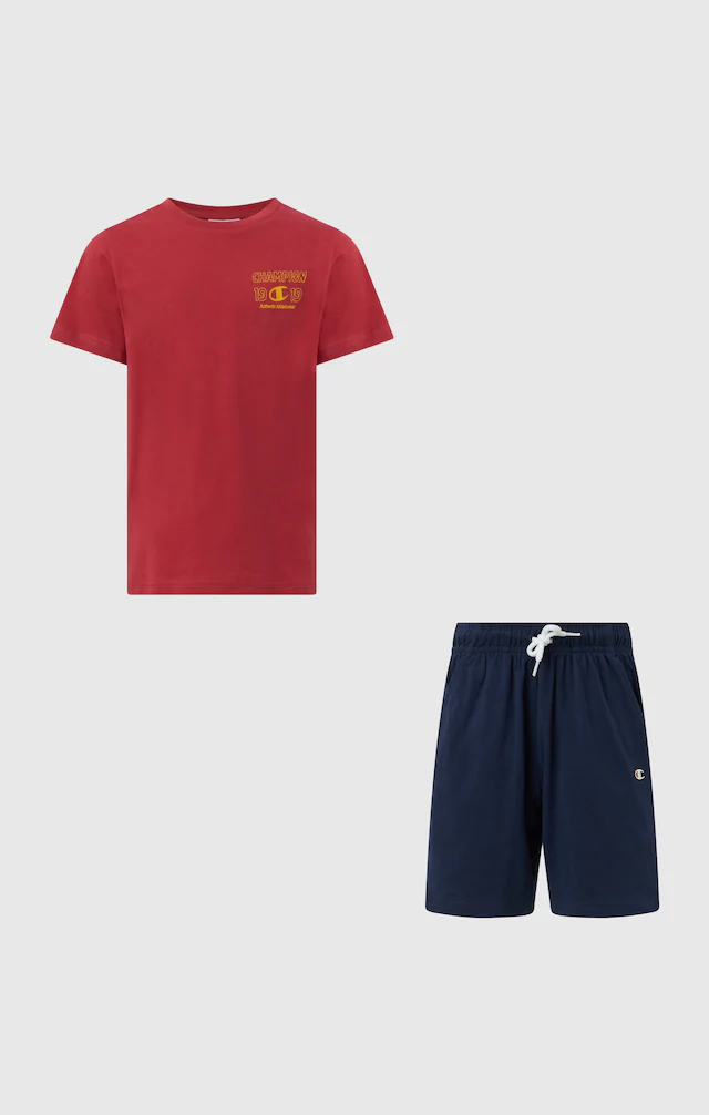 Champion T-Shirt & Shorts »Graphic T-Shirt and Shorts Set« 2 tlg. 2-teiliges Set aus T-Shirt und Shorts, für sportliche Aktivitäten