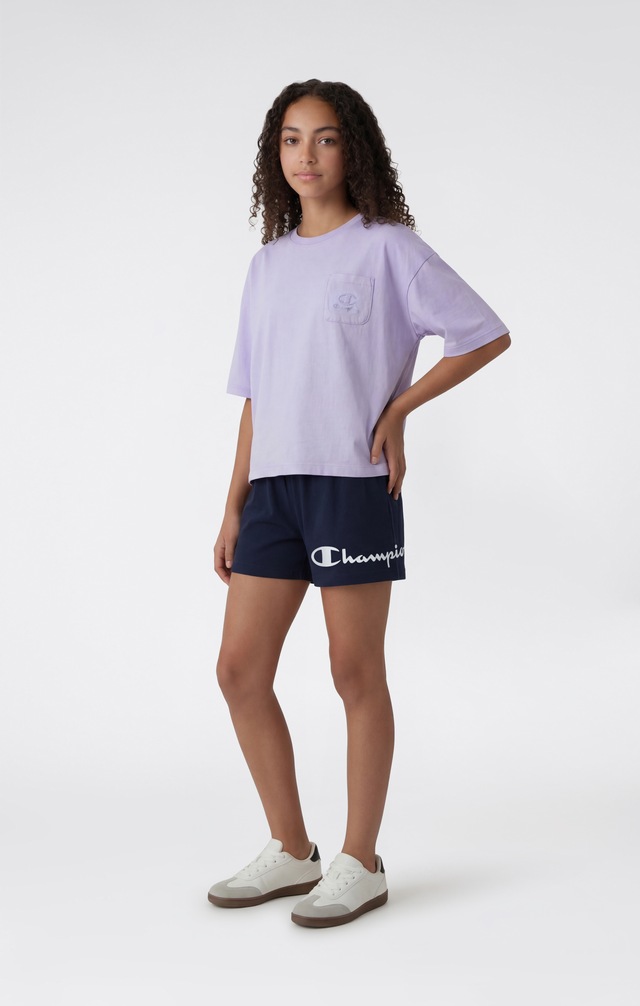 Champion Sweatshorts »BASIC Shorts Large Logo« für Kinder, aus Baumwolle, bequeme Passform