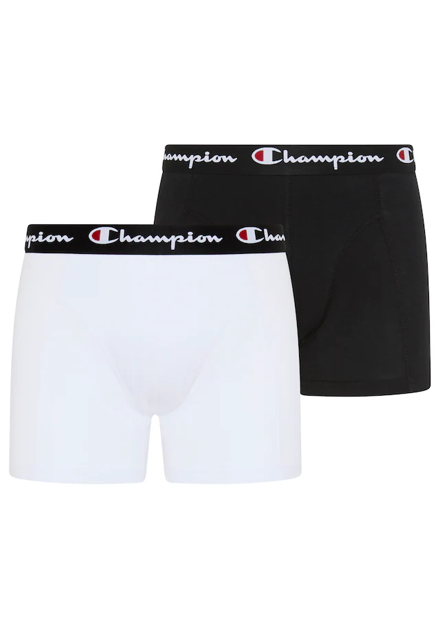 Champion Boxershorts »2 pk Boxer« Packung, 2 Stk. Doppelpack mit 2 Teilen, aus Baumwolle und Elasthan, elastischer Bund