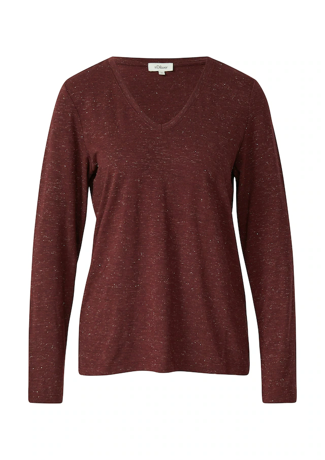 s.Oliver Langarmshirt mit V-Ausschnitt