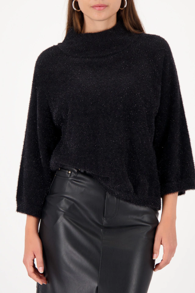 Monari Stehkragenpullover »Pullover Lurex« mit Glitzerfäden