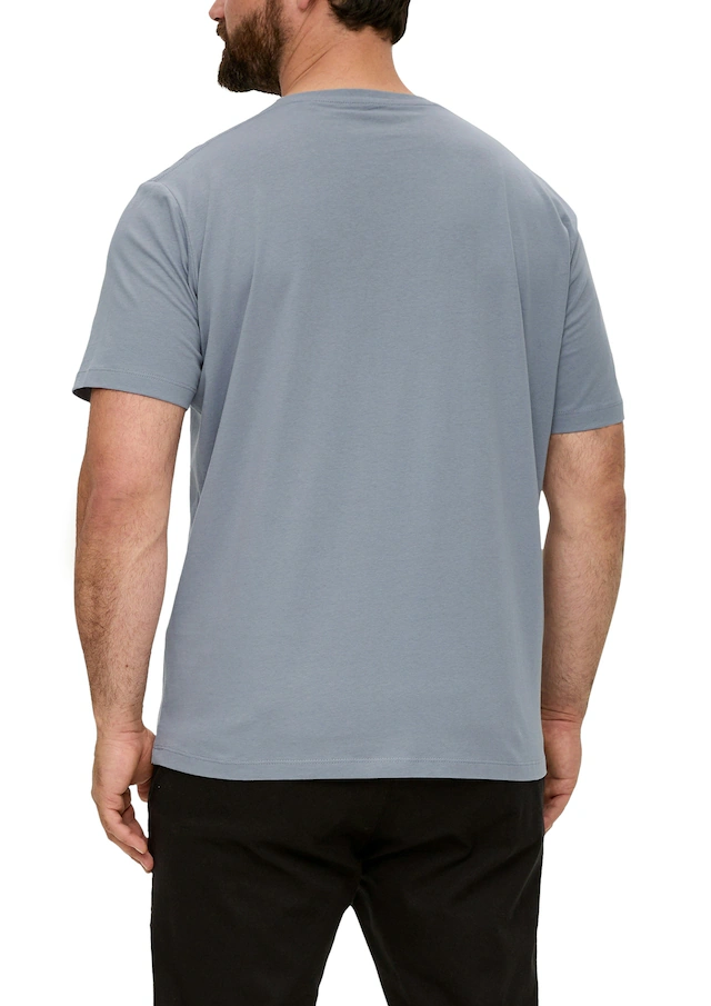 s.Oliver Men Big Sizes Kurzarmshirt mit Logo-Print/Große Größen