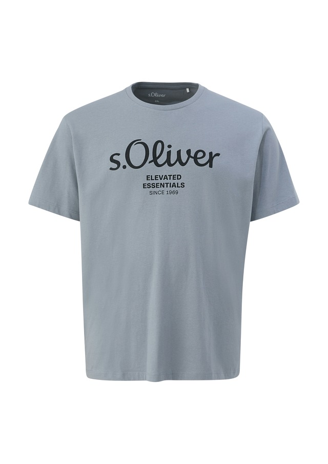 s.Oliver Men Big Sizes Kurzarmshirt mit Logo-Print/Große Größen