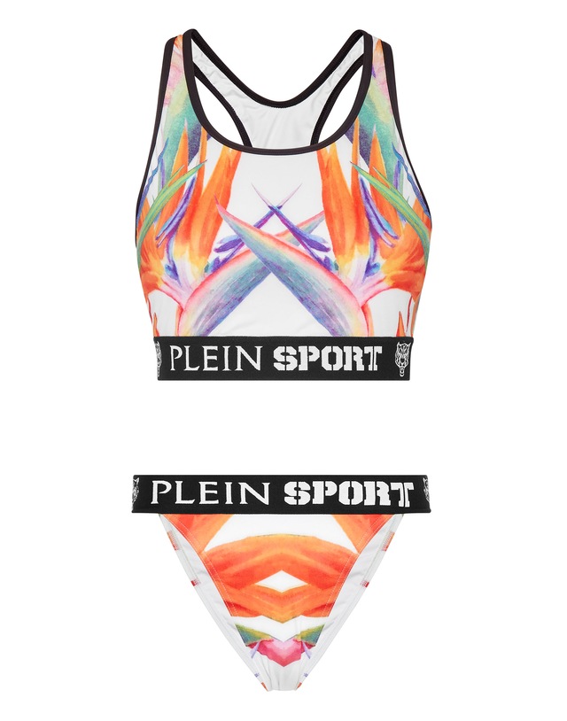 PLEIN SPORT Triangel-Bikini »Flowers«