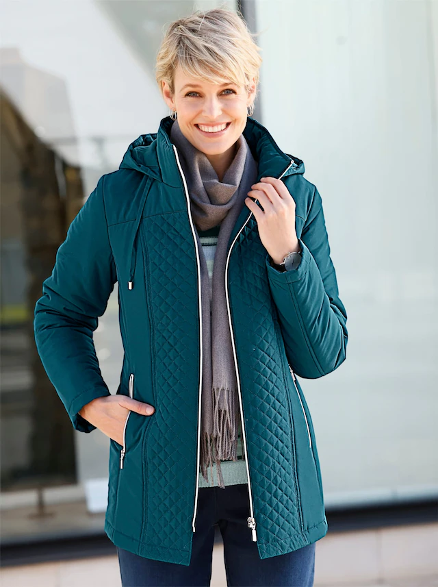 Classic Basics Steppjacke mit Kapuze