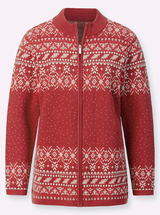 Classic Basics Jacquardstrickjacke