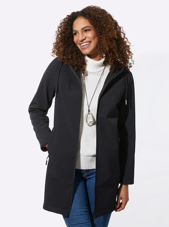 Casual Looks Softshelljacke mit Kapuze