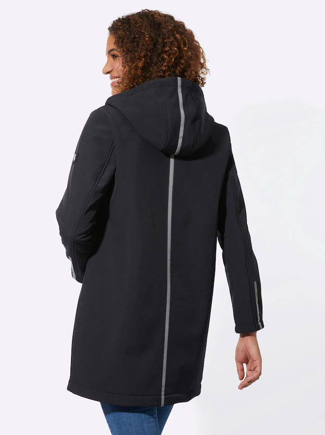 Casual Looks Softshelljacke mit Kapuze
