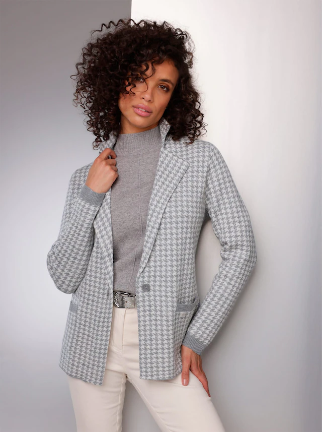 CREATION L PREMIUM Jacquardstrickjacke