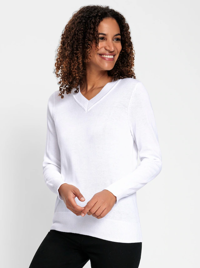 Casual Looks V-Ausschnitt-Pullover »V-Ausschnitt-Pullover«