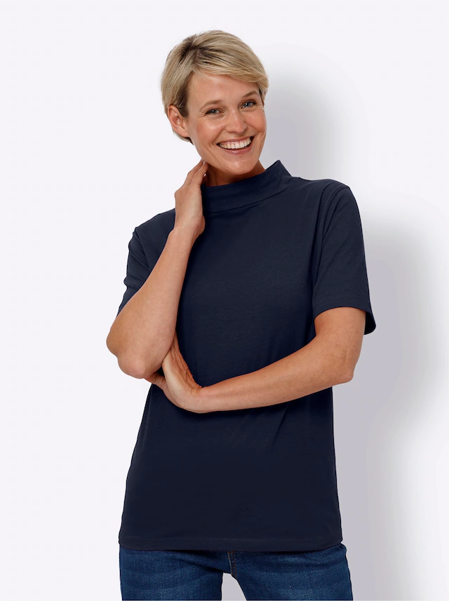 Classic Basics Stehkragenshirt »Kurzarm-Shirt« 1 Stk.