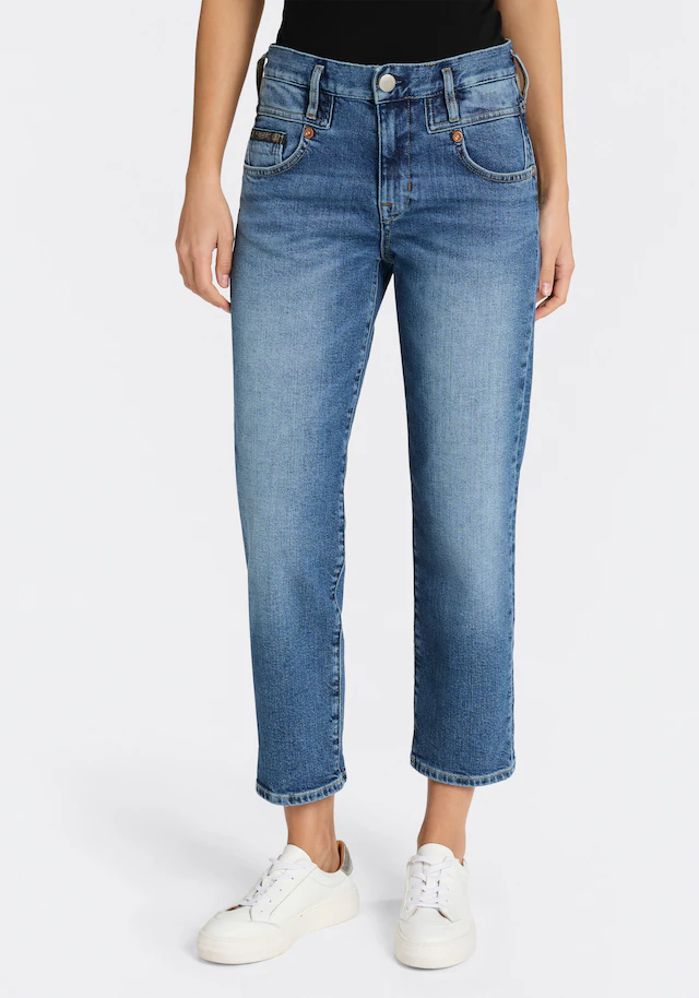Herrlicher 5-Pocket-Jeans »Breezy Cropped Denim« Straight Fit