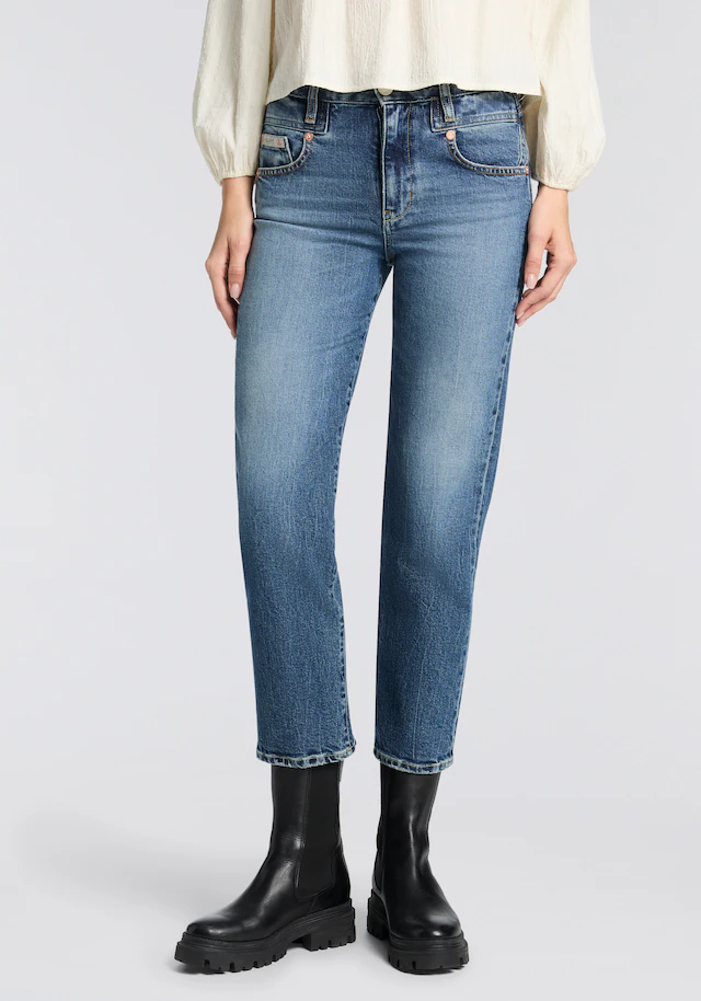 Herrlicher 5-Pocket-Jeans »Breezy Cropped Denim« Straight Fit