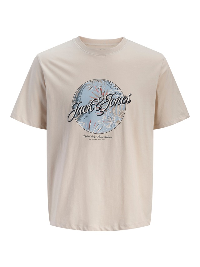 Jack & Jones Rundhalsshirt »JJHONOLULU SHAPE TEE SS CREW NECK« Baumwolle, regular fit