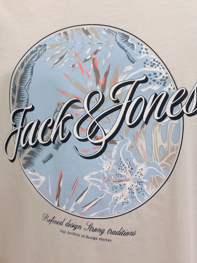 Jack & Jones Rundhalsshirt »JJHONOLULU SHAPE TEE SS CREW NECK« Baumwolle, regular fit
