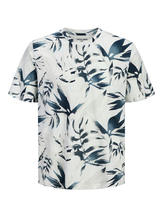 Jack & Jones Rundhalsshirt »JJHONOLULU AOP TEE SS CREW NECK« Baumwolle, regular fit