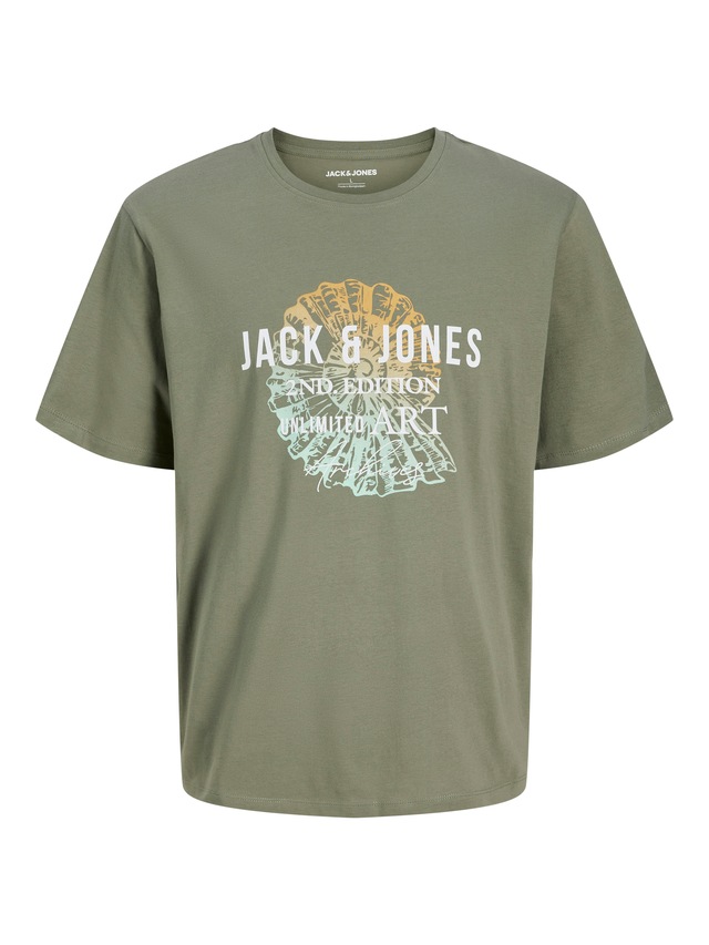 Jack & Jones Rundhalsshirt »JJGRADIENT PRINT TEE SS CREW NECK«
