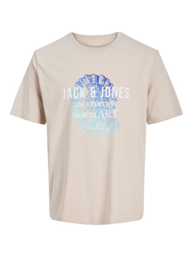 Jack & Jones Rundhalsshirt »JJGRADIENT PRINT TEE SS CREW NECK«