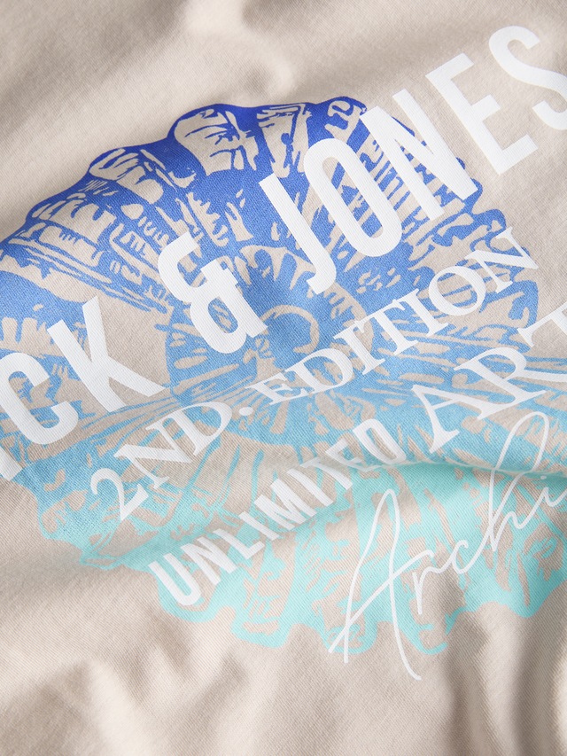 Jack & Jones Rundhalsshirt »JJGRADIENT PRINT TEE SS CREW NECK«