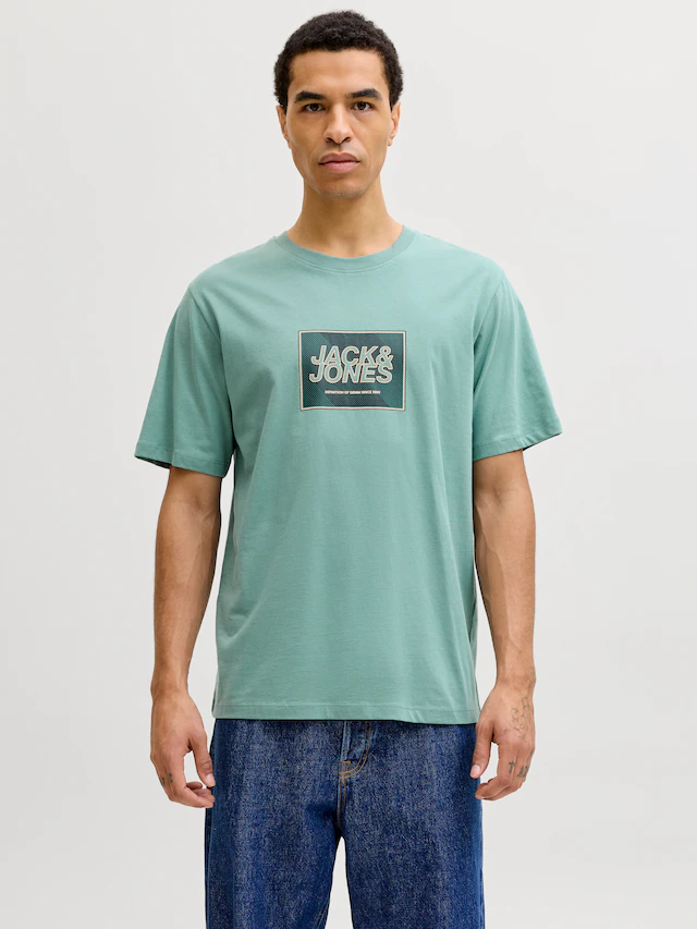 Jack & Jones Rundhalsshirt »JJRAIN TEE SS CREW NECK«