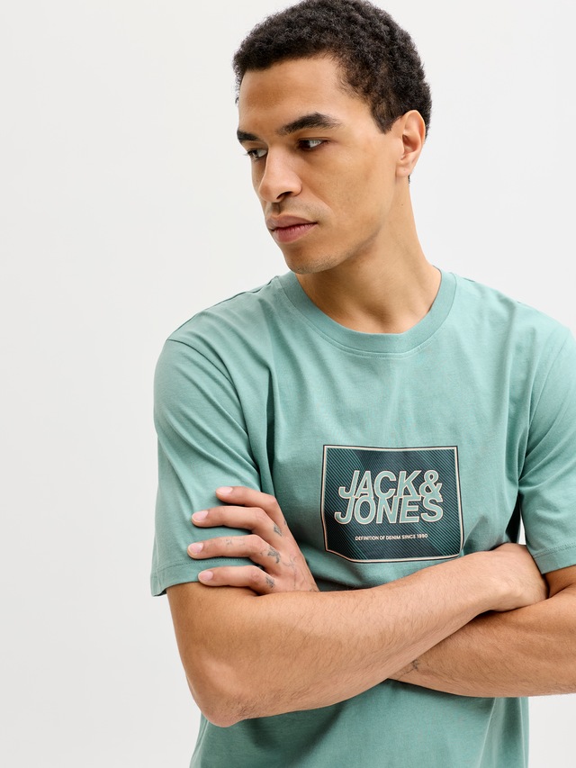 Jack & Jones Rundhalsshirt »JJRAIN TEE SS CREW NECK«